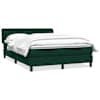 vidaXL Box Vedruvoodi madratsiga Tumeroheline 160x220 cm samet