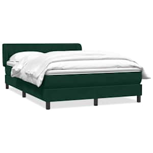Box spring postel s matrací tmavě zelená 160x220 cm samet - obrázek 2