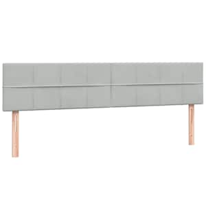 Postel Box Spring s matracemi Světle šedá 180x220 cm samet - obrázek 7