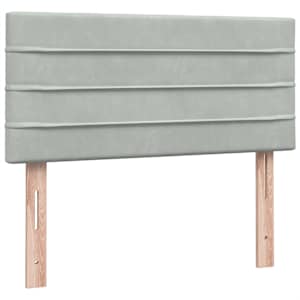 Box spring postel s matrací světle šedá 80x210 cm samet - obrázek 8