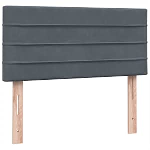 Box spring postel s matrací tmavě šedá 80x210 cm samet - obrázek 8