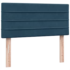 Box spring postel s matrací tmavě modrá 100x210 cm samet - obrázek 8