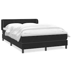Box spring postel s matrací černá 140x210 cm samet - obrázek 2
