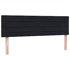 Box spring posteljni z vzmetnico črn 140x210 cm žamet - slika 8
