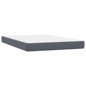 Box spring postel s matrací tmavě šedá 160x210 cm samet - obrázek 6