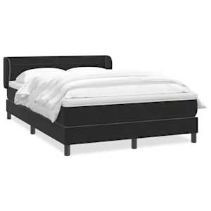 Box spring postel s matrací černá 160x210 cm samet - obrázek 2
