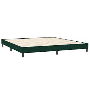 Box spring postel s matracemi tmavě zelená 200x210 cm samet - obrázek 5