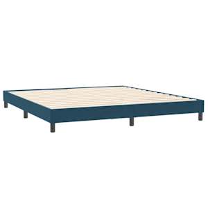 Box spring postel s matracemi tmavě modrá 200x210 cm samet - obrázek 5