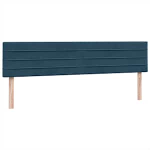 Box spring postel s matracemi tmavě modrá 200x210 cm samet - obrázek 8