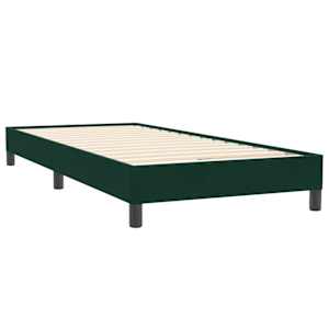 Box spring postel s matrací tmavě zelená 80x220 cm samet - obrázek 5