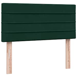 Box spring postel s matrací tmavě zelená 80x220 cm samet - obrázek 8