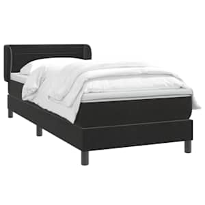 Box spring postel s matrací černá 100x220 cm samet - obrázek 3