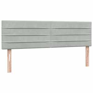 Box spring postel s matrací světle šedá 160x220 cm samet - obrázek 8