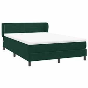 Box spring postel s matrací tmavě zelená 160x220 cm samet - obrázek 4
