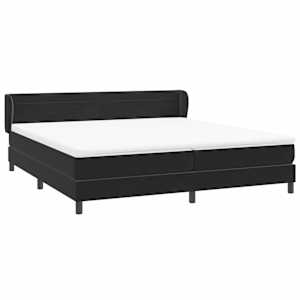 Postel Box Spring s matracemi černá 200x220 cm samet - obrázek 4