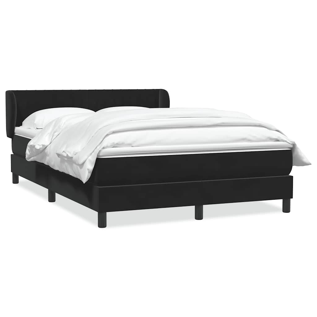 Thumbnail - vidaXL Boxspringbett mit Matratze Schwarz 140x210 cm Samt