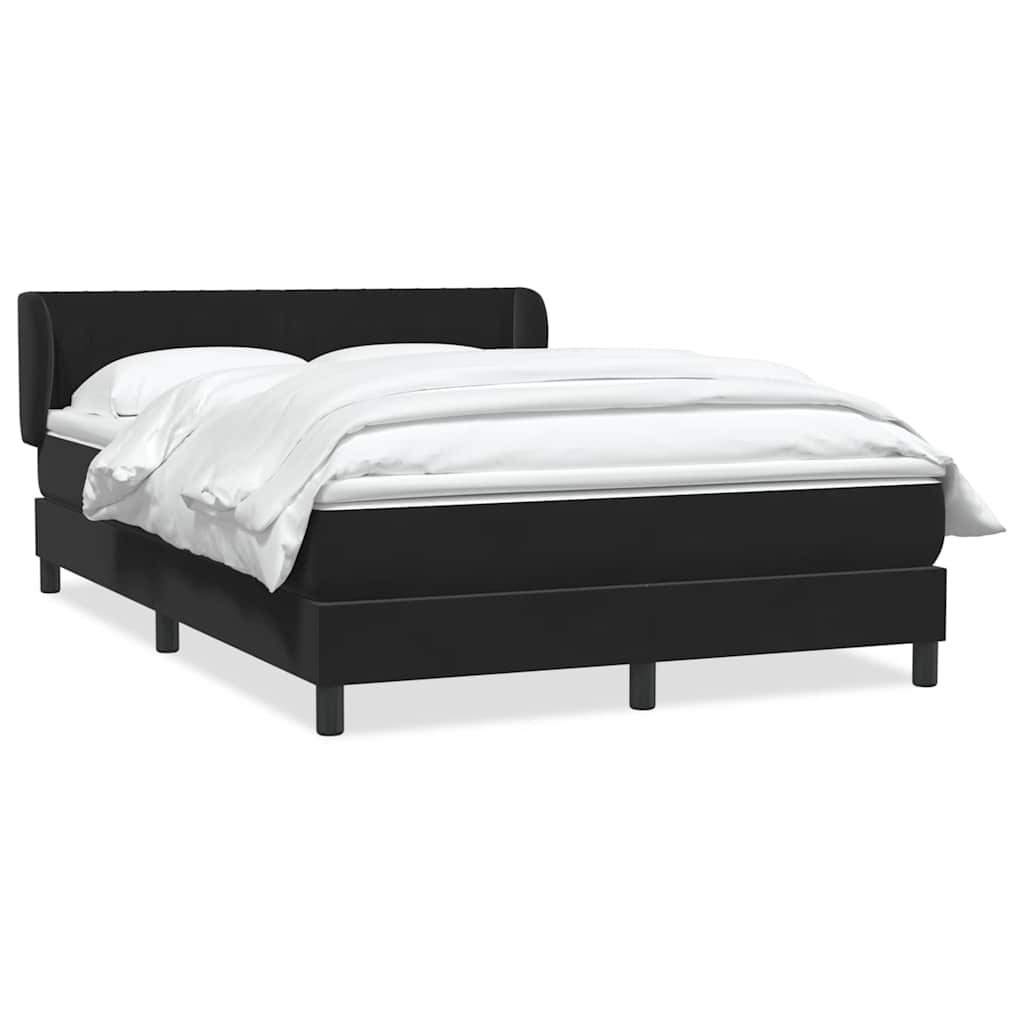 vidaXL Box spring postel s matrací černá 160x210 cm samet