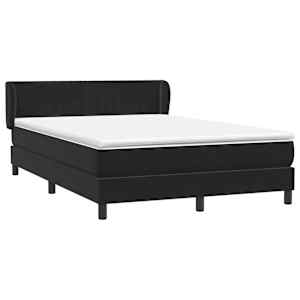 Box spring postel s matrací černá 160x210 cm samet - obrázek 4