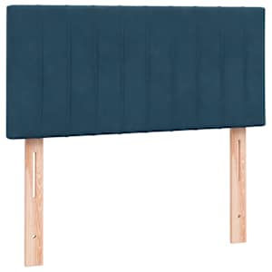 Box spring postel s matrací tmavě modrá 80x220 cm samet - obrázek 7