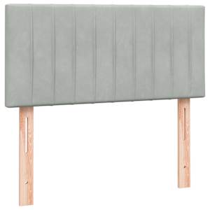 Box Spring Postel s matrací Světle šedá 90x220 cm Samet - obrázek 7