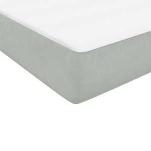 Box Spring Postel s matrací Světle šedá 90x220 cm Samet - obrázek 9