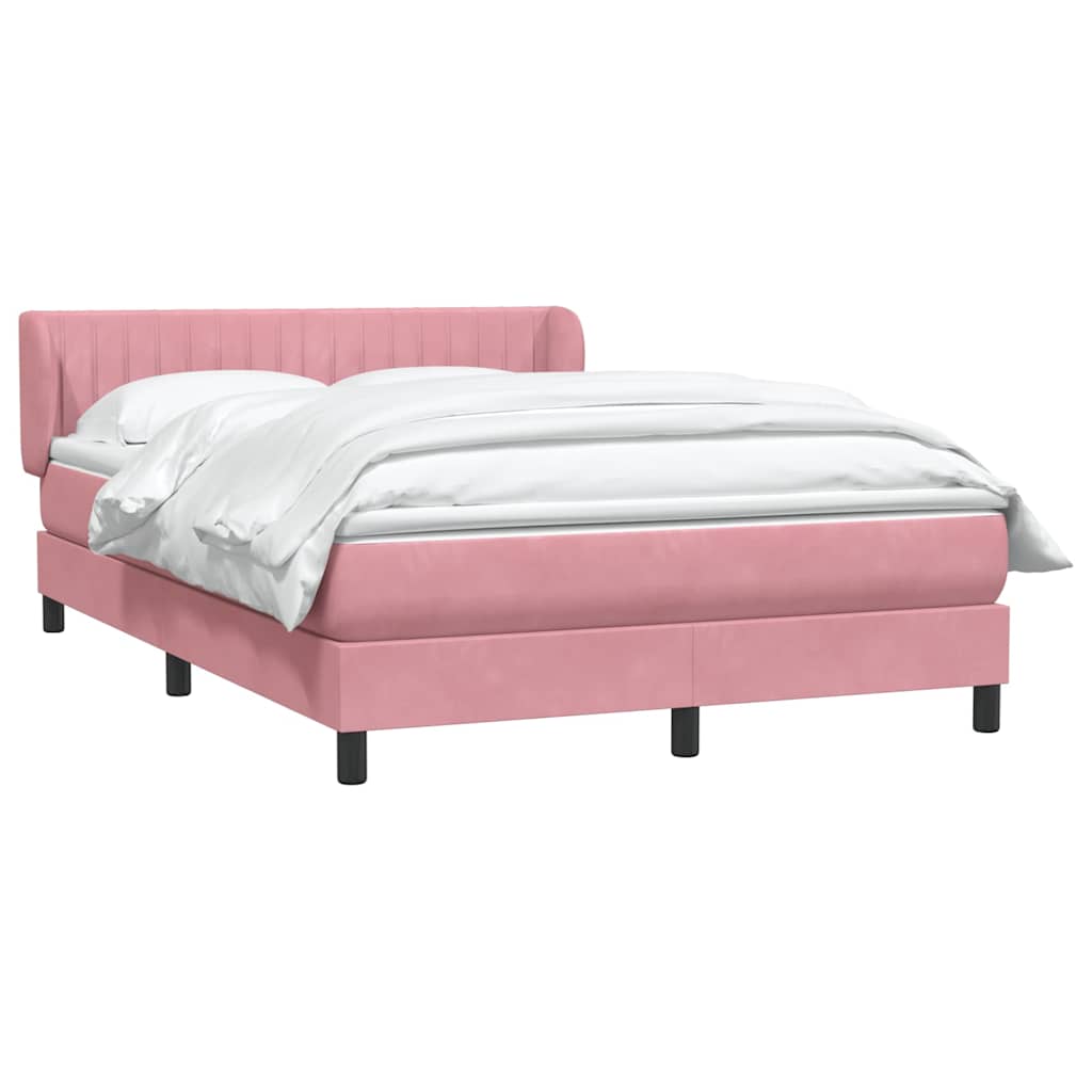 Thumbnail - vidaXL Boxspringbett mit Matratze Rosa 140x220 cm Samt