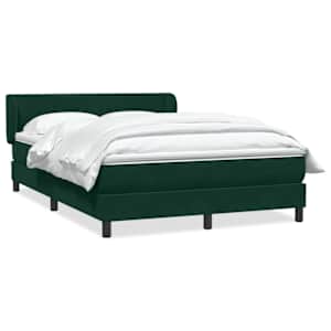 Box spring postel s matrací tmavě zelená 160x220 cm samet - obrázek 2