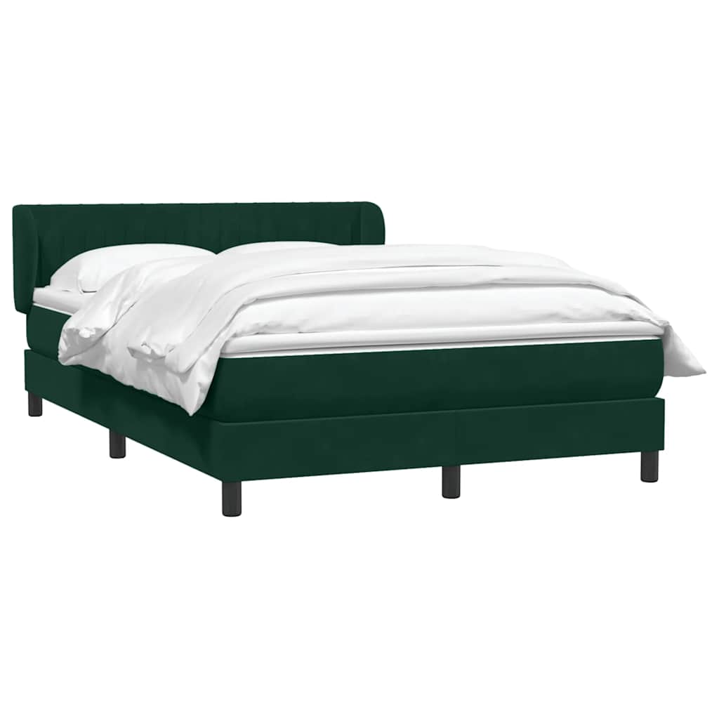 vidaXL Boxspring met matras fluweel donkergroen 160x220 cm groen, foto 2