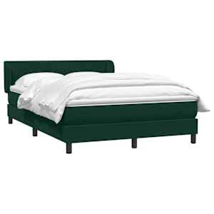 Box spring postel s matrací tmavě zelená 160x220 cm samet - obrázek 3
