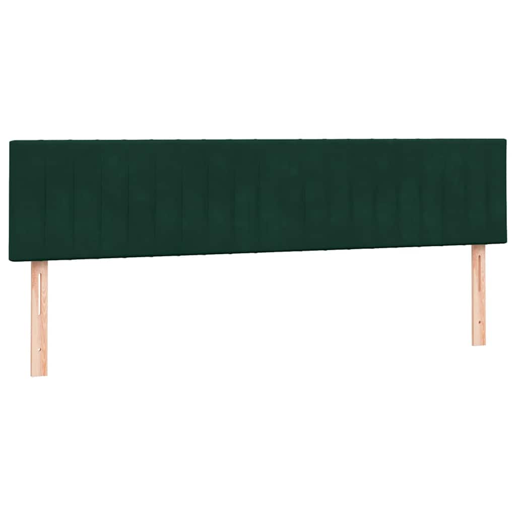Postel Box Spring s matracemi tmavě zelená 180x220 cm samet - obrázek 7