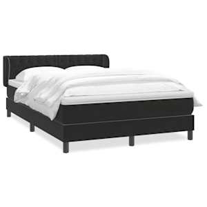 Box spring postel s matrací černá 140x210 cm samet - obrázek 2