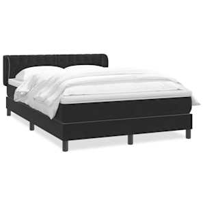 Box spring postel s matrací černá 160x210 cm samet - obrázek 2