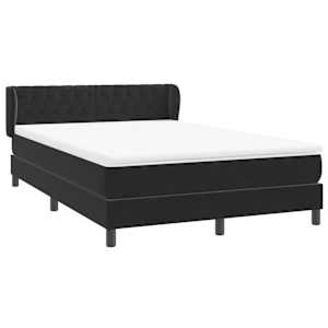 Box spring postel s matrací černá 160x210 cm samet - obrázek 4