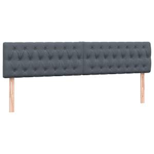 Box spring postel s matracemi tmavě šedá 200x210 cm samet - obrázek 8