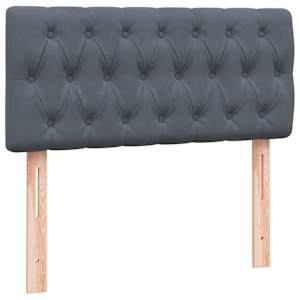 Box spring postel s matrací tmavě šedá 80x220 cm samet - obrázek 8