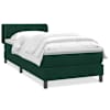 vidaXL Box Vedruvoodi madratsiga Tumeroheline 80x220 cm samet