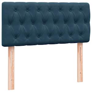 Box spring postel s matrací tmavě modrá 80x220 cm samet - obrázek 8