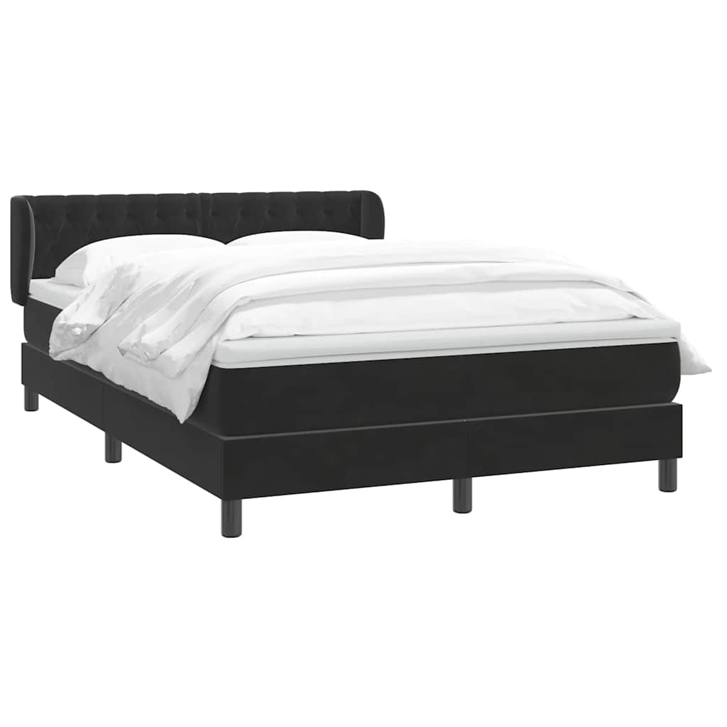 Thumbnail - vidaXL Boxspringbett mit Matratze Schwarz 160x220 cm Samt
