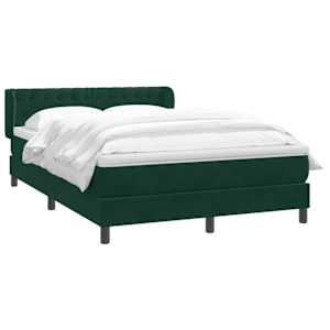 Box spring postel s matrací tmavě zelená 160x220 cm samet - obrázek 3
