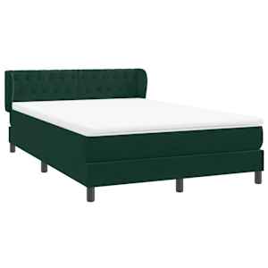 Box spring postel s matrací tmavě zelená 160x220 cm samet - obrázek 4