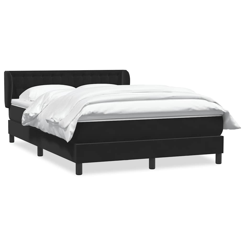 Thumbnail - vidaXL Boxspringbett mit Matratze Schwarz 140x210 cm Samt
