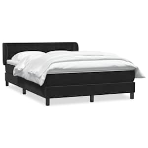 Box spring postel s matrací černá 140x210 cm samet - obrázek 2