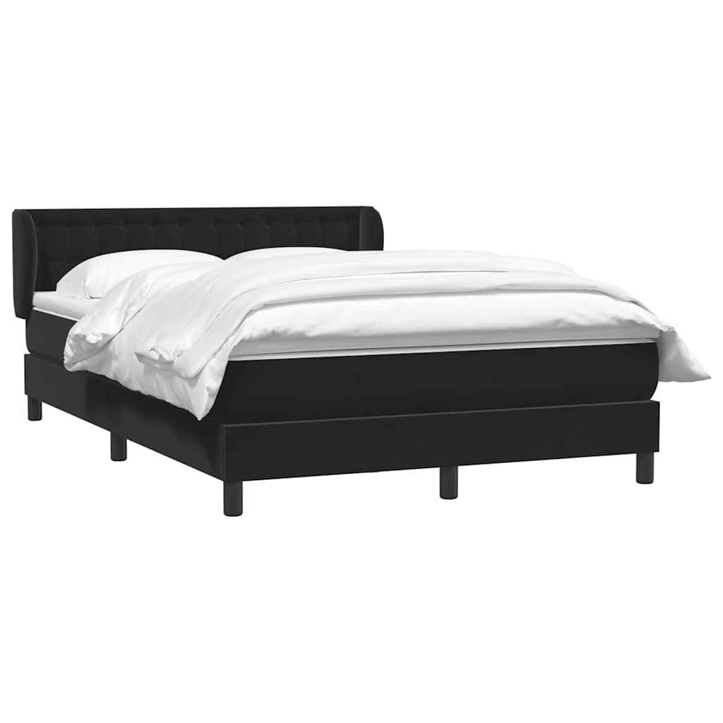 Thumbnail - vidaXL Boxspringbett mit Matratze Schwarz 140x210 cm Samt