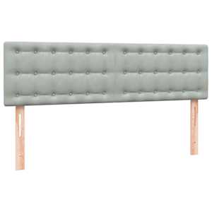 Box spring postel s matrací světle šedá 160x210 cm samet - obrázek 7