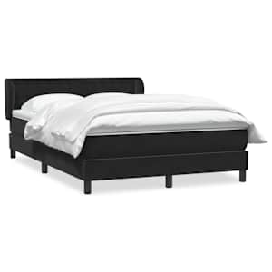 Box spring postel s matrací černá 160x210 cm samet - obrázek 2