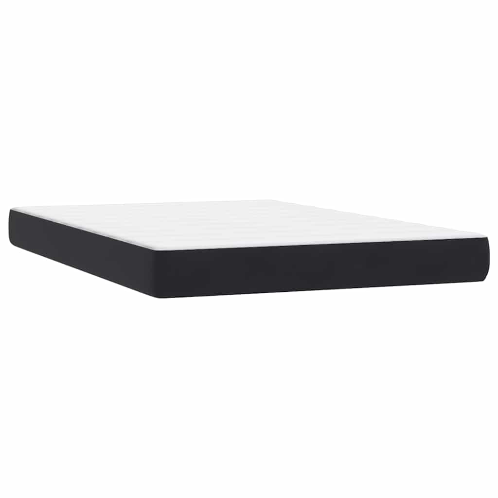 Box spring postelja z vzmetnico črna 160x210 cm žamet - slika 6