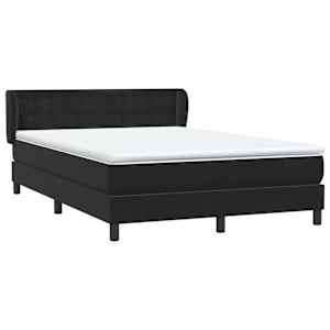 Box spring postel s matrací černá 160x210 cm samet - obrázek 4