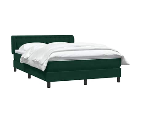 vidaXL Sommier &agrave; lattes de lit et matelas vert fonc&eacute; 160x210cm velours