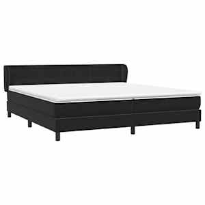 Postel Box Spring s matracemi černá 180x210 cm samet - obrázek 4