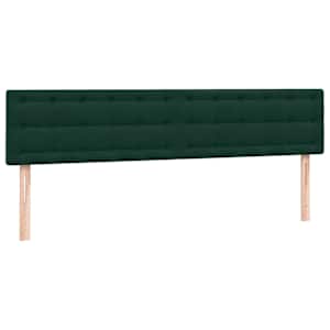 Box spring postel s matracemi tmavě zelená 200x210 cm samet - obrázek 7